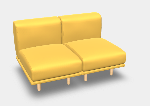2x zusätzliche Mittelteile Sofa Jenny - Stoff Mollia - Petra Mey-Wirtz