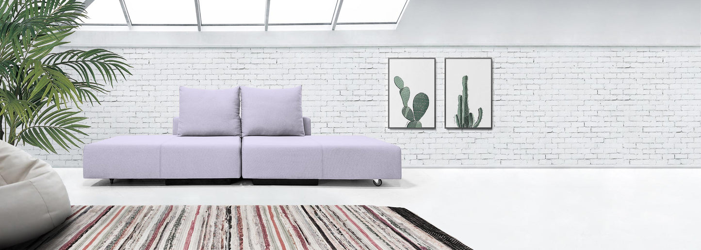 Modulares Sofa BonBon S mit Schlaffunktion - Stoff Mollia - Corina Ruch