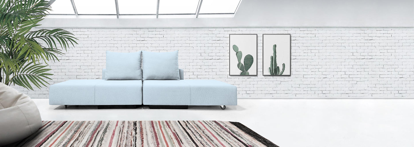 Modulares Sofa BonBon S mit Schlaffunktion - Stoff Mollia - Corina Ruch