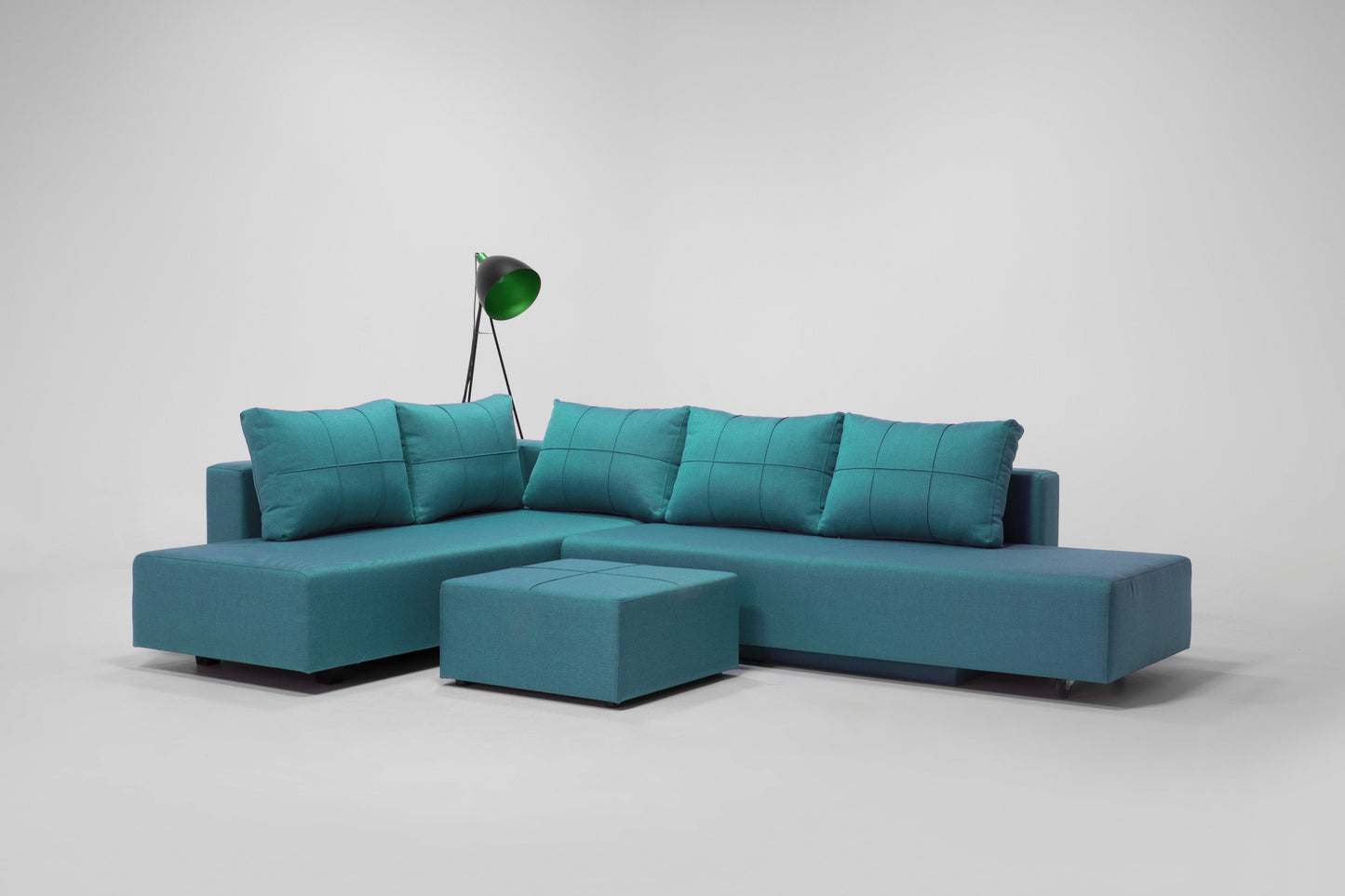 Modulares Sofa Amy mit Schlaffunktion - Stoff Velare