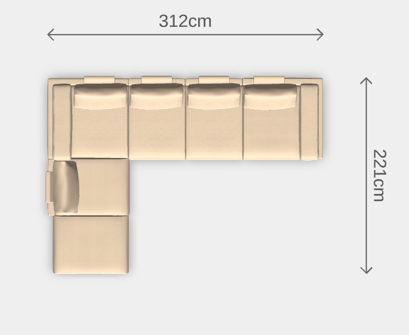 Modulares Sofa Donna XL mit Schlaffunktion - Stoff Velare - Alexander Skalsky