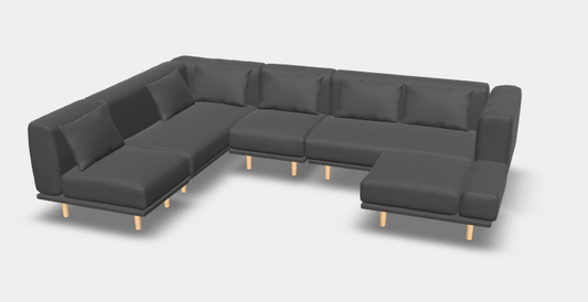 Modulares Sofa Jenny mit Schlaffunktion - Stoff Velare - Björn Dechow