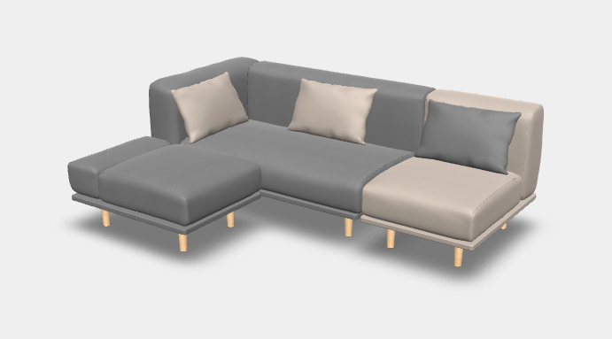 Modulares Sofa Jenny mit Schlaffunktion - Stoff Velare - Christiane Frommer