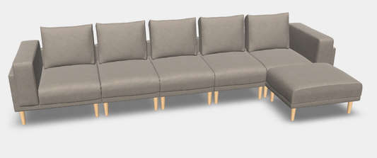 Modulares Sofa Donna XL mit Schlaffunktion - Stoff Baumwolle - Christine Andresen