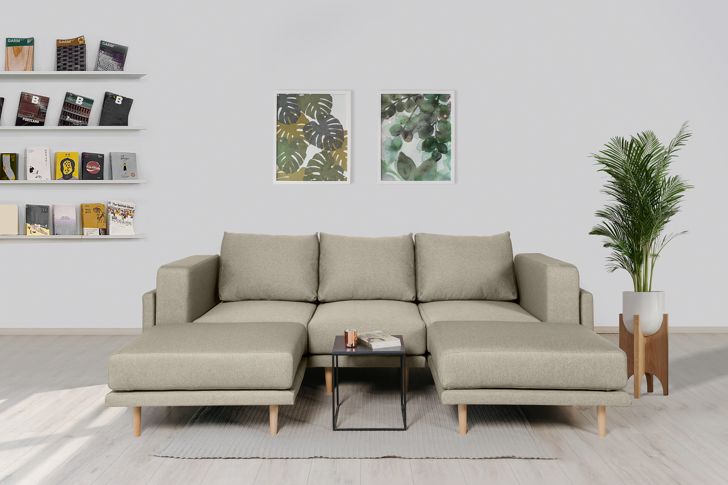 Stoffbezug Baumwolle - Modulares Sofa Donna U