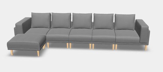 Modulares Sofa Donna XL mit Schlaffunktion - Stoff Velare - Familie Schmitz