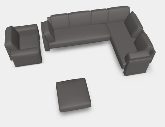 Modulares Sofa Jessica mit Schlaffunktion - Stoff Mollia - Frank Braig