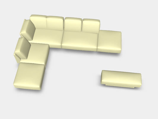 Modulares Sofa Rachel mit Schlaffunktion - Stoff Mollia - Heinz-Jörgen Will