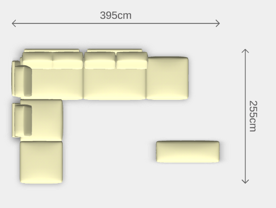 Modulares Sofa Rachel mit Schlaffunktion - Stoff Mollia - Heinz-Jörgen Will