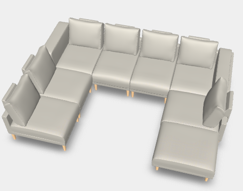 Modulares Sofa Donna XL mit Schlaffunktion - Stoff Velare - Heinz Weingast