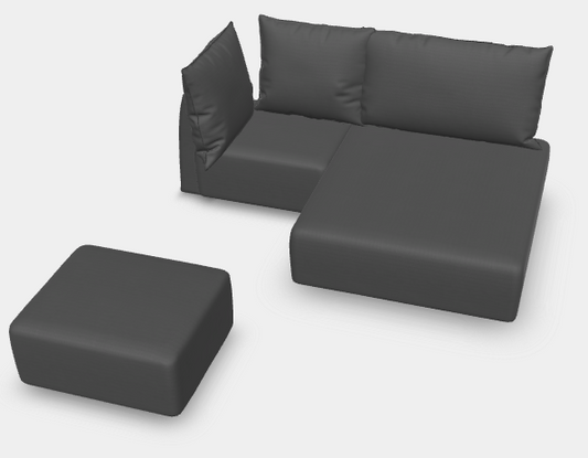 Modulares Sofa Mia mit Schlaffunktion - Stoff Velare - Julius Kosfeld