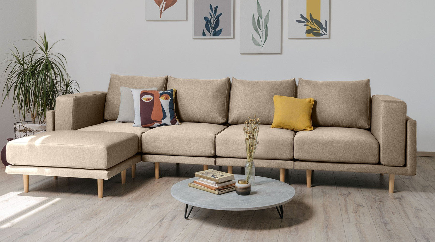 Modulares Sofa Donna XL mit Schlaffunktion - Stoff Mollia