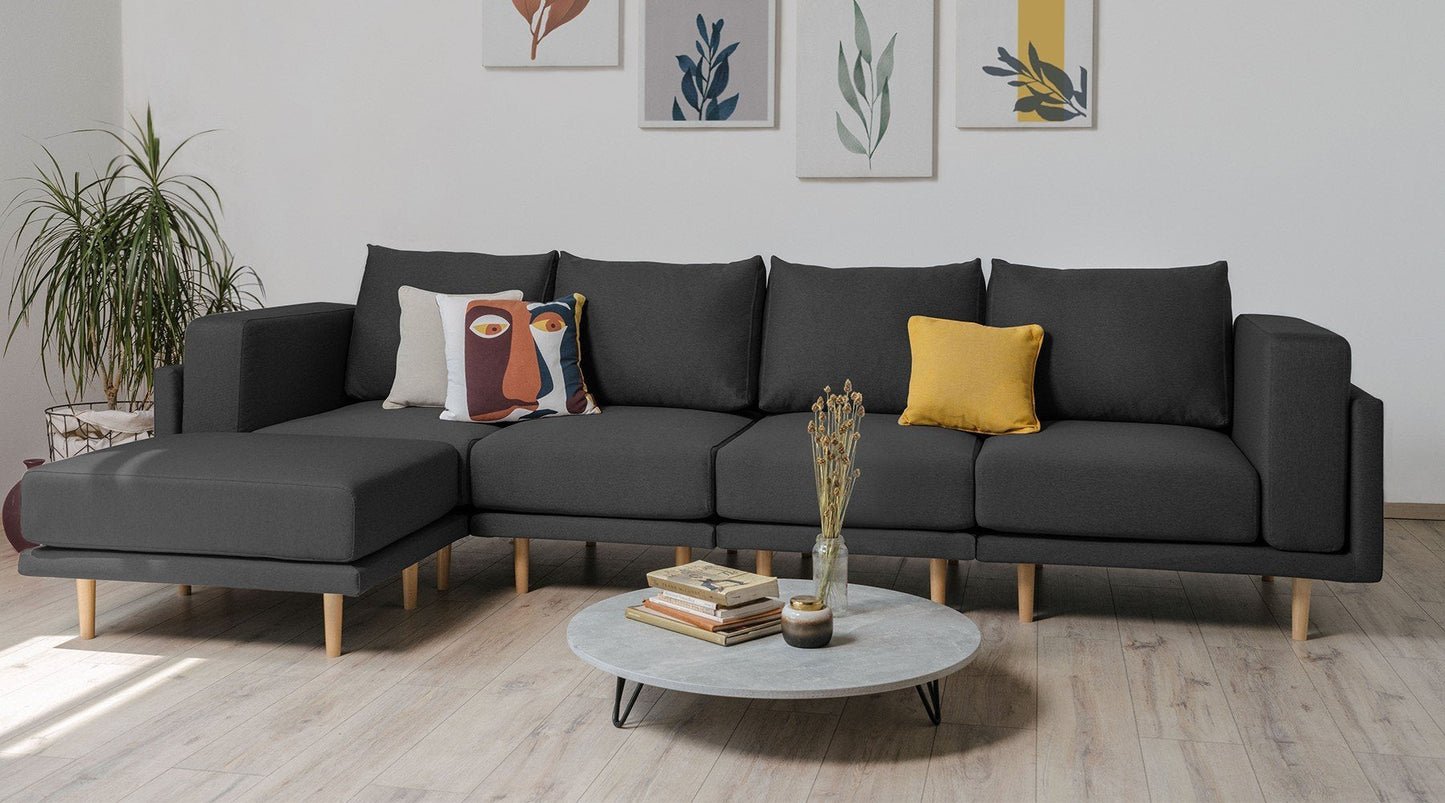 Modulares Sofa Donna XL mit Schlaffunktion - Stoff Mollia