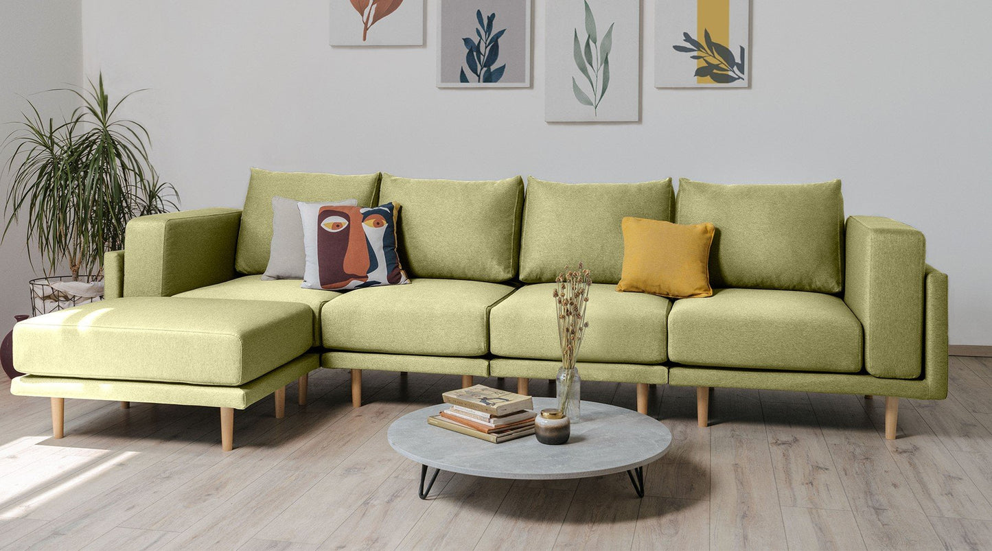 Modulares Sofa Donna XL mit Schlaffunktion - Stoff Mollia