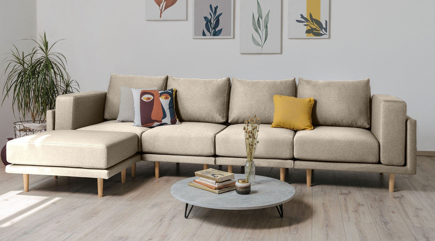 Modulares Sofa Donna XL mit Schlaffunktion - Stoff Mollia