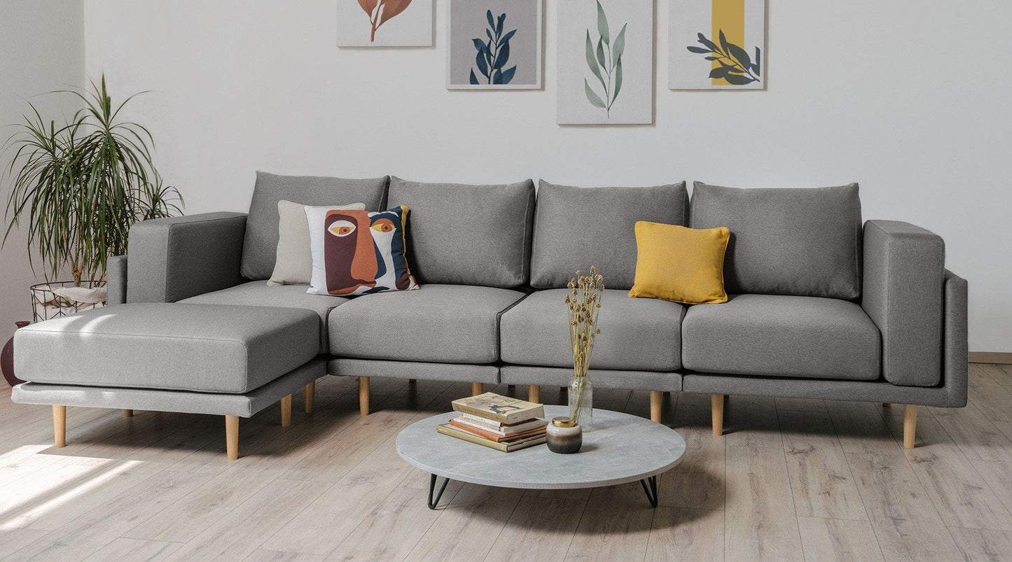 Modulares Sofa Donna XL mit Schlaffunktion - Stoff Mollia