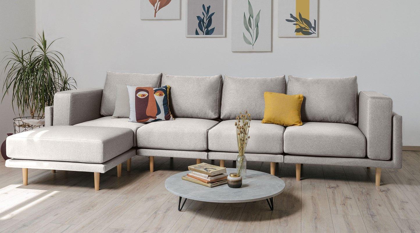 Modulares Sofa Donna XL mit Schlaffunktion - Stoff Mollia