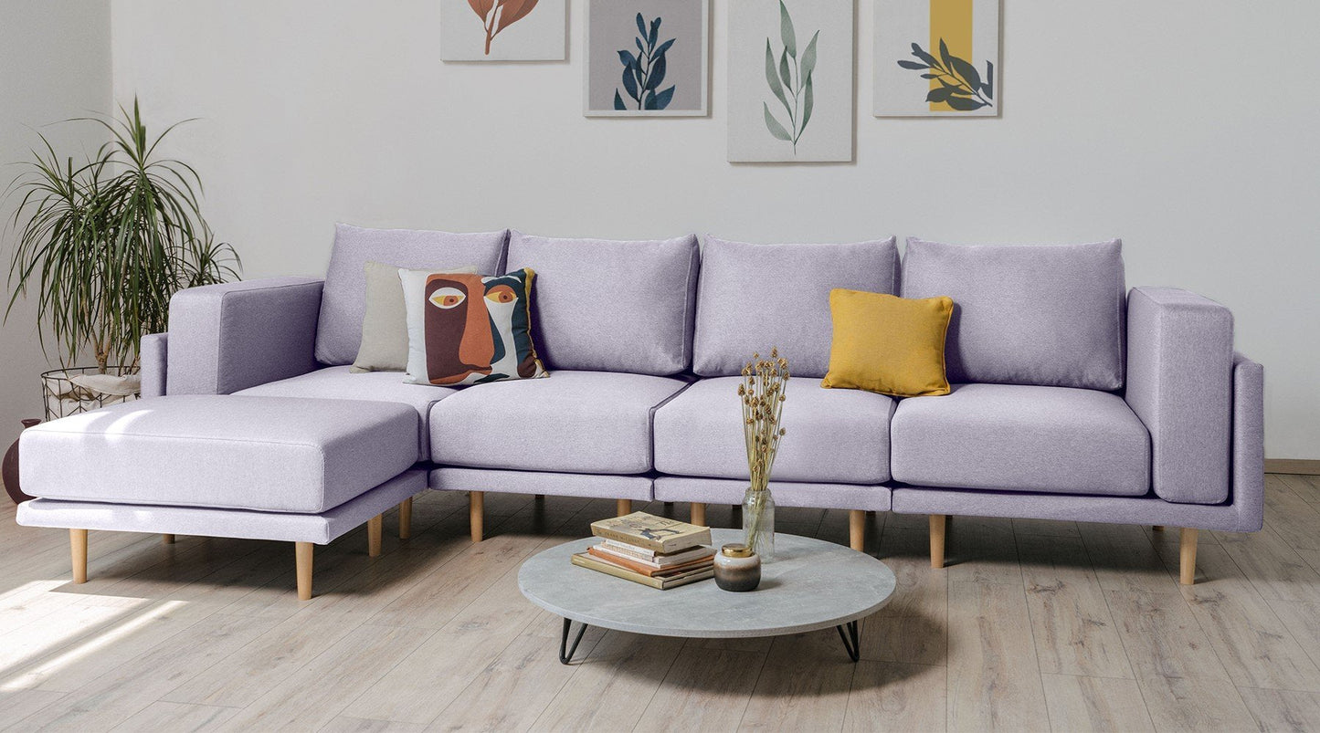 Modulares Sofa Donna XL mit Schlaffunktion - Stoff Mollia