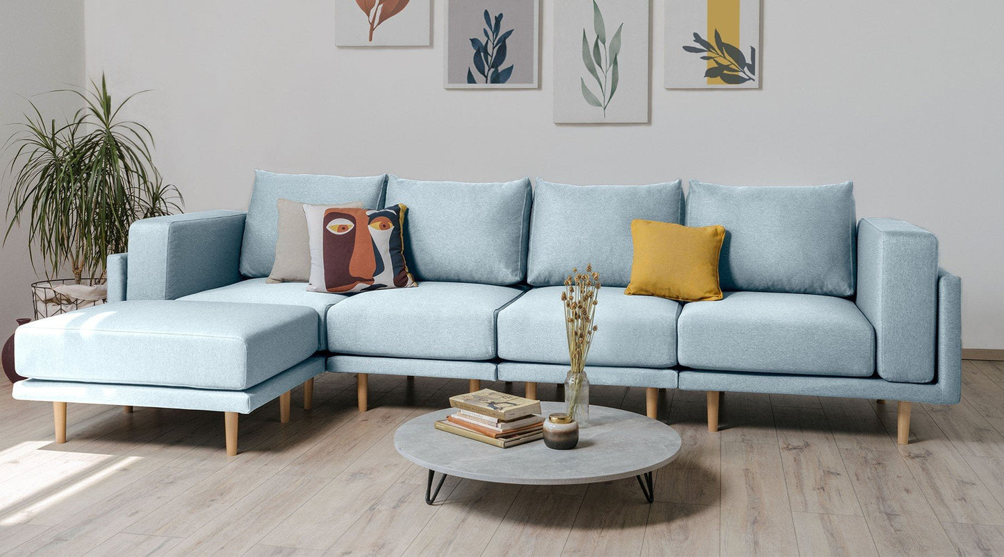 Modulares Sofa Donna XL mit Schlaffunktion - Stoff Mollia