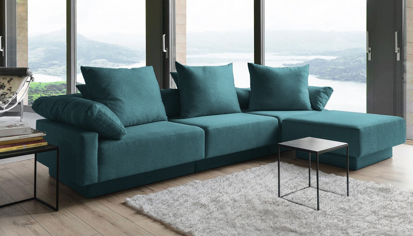 Modulares Sofa Mandy mit Schlaffunktion - Stoff Mollia