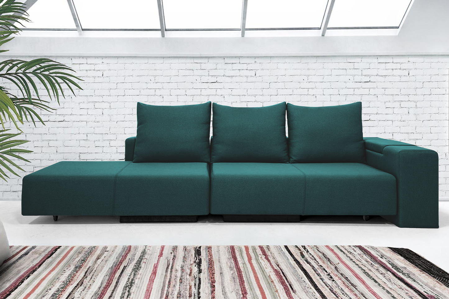 Modulares Sofa Marie mit Schlaffunktion - Stoff Mollia