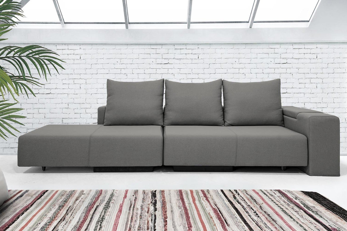 Modulares Sofa Marie mit Schlaffunktion - Stoff Mollia