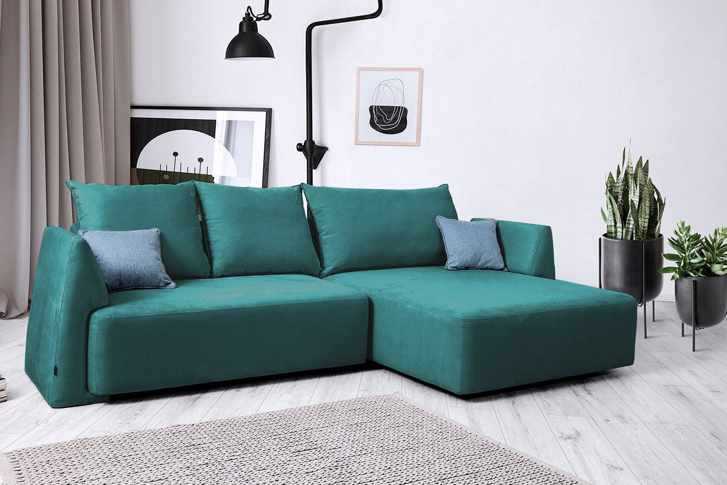 Modulares Sofa Mia mit Schlaffunktion - Stoff Mollia