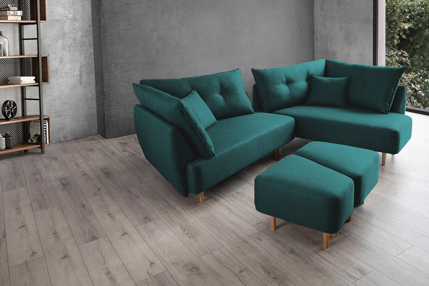 Modulares Sofa Mike mit Schlaffunktion - Stoff Mollia