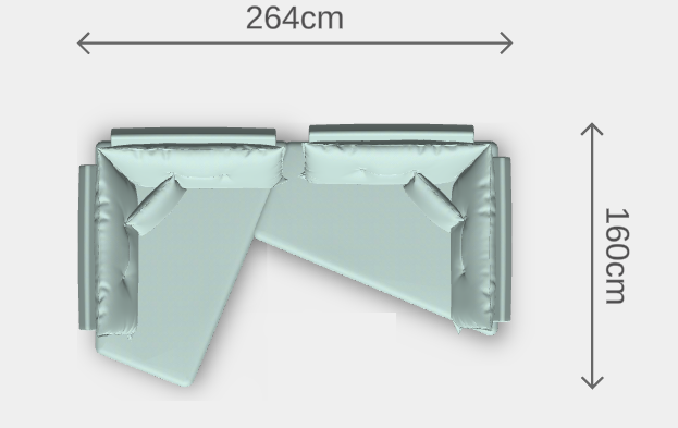 Modulares Sofa Mike mit Schlaffunktion - Stoff Mollia - Sylke Reiser