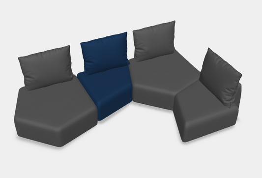 Modulares Sofa Katrina mit Schlaffunktion - Stoff Velare - Thomas Oswald