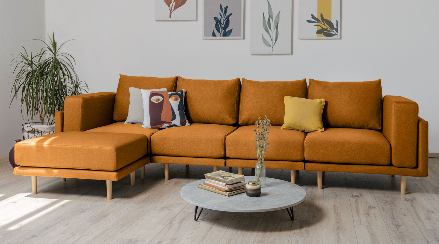 Modulares Sofa Donna XL mit Schlaffunktion - Stoff Velare