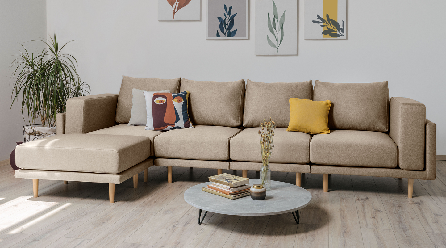 Modulares Sofa Donna XL mit Schlaffunktion - Stoff Velare