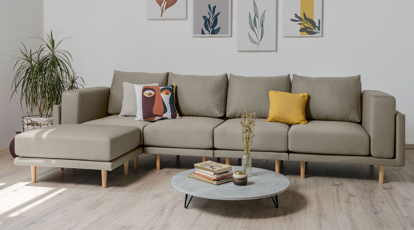 Modulares Sofa Donna XL mit Schlaffunktion - Stoff Velare