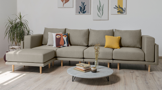 Modulares Sofa Donna XL mit Schlaffunktion - Stoff Velare - Stephanie Harfensteller