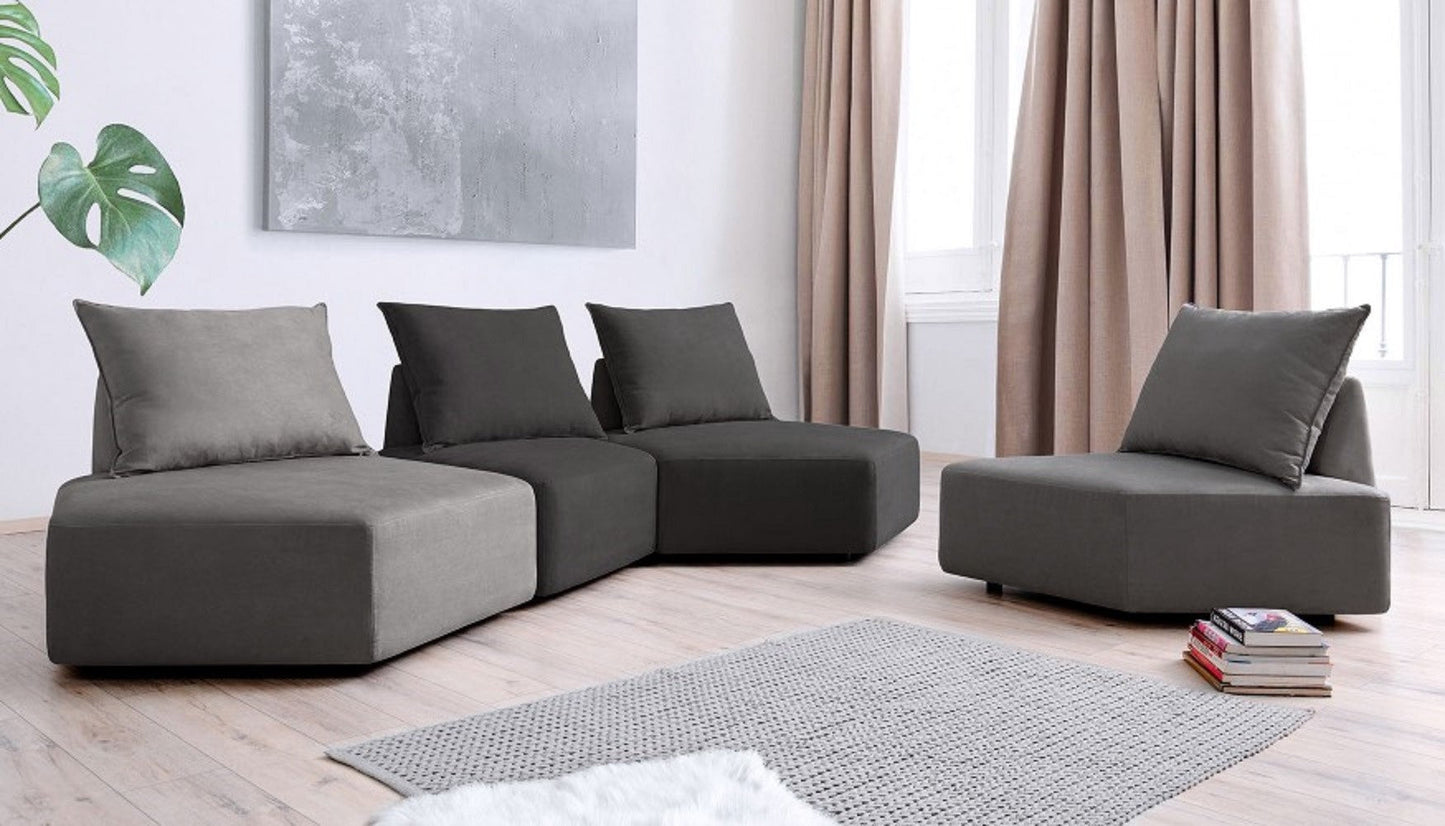 Modulares Sofa Katrina mit Schlaffunktion - Stoff Velare