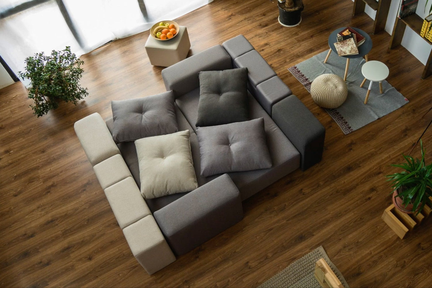 Modulares Sofa Amelie mit Schlaffunktion - Livom