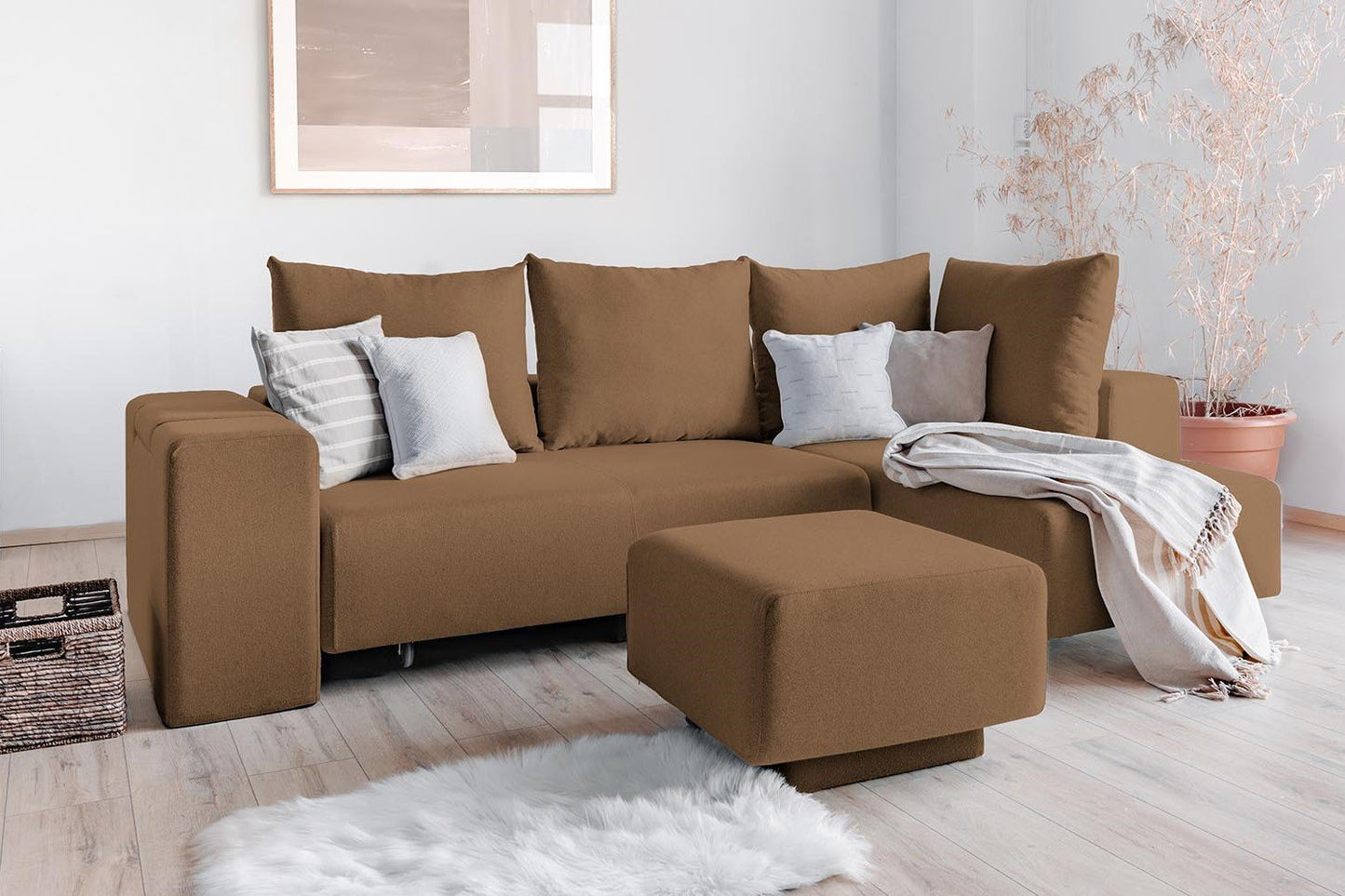 Modulares Sofa Amelie mit Schlaffunktion - Stoff Velare - Livom