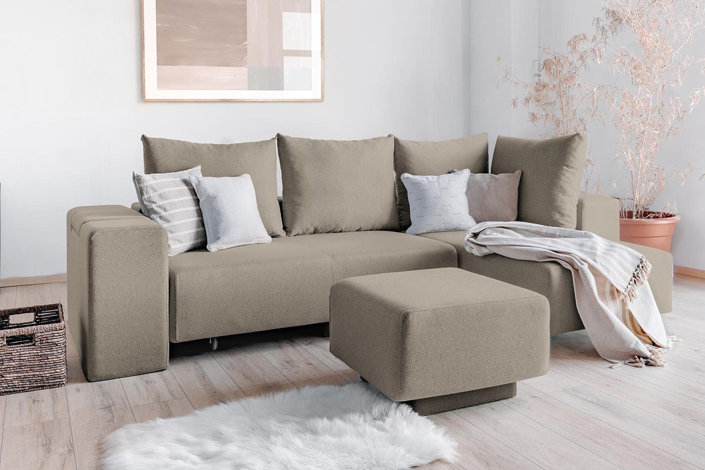 Modulares Sofa Amelie mit Schlaffunktion - Stoff Velare - Livom