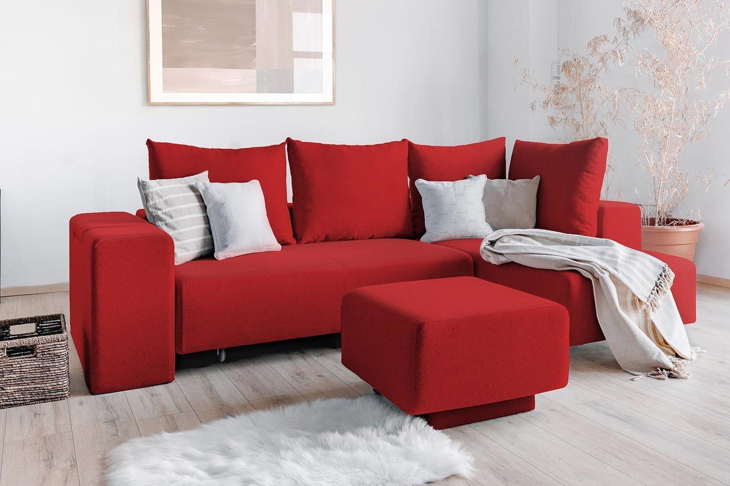 Modulares Sofa Amelie mit Schlaffunktion - Stoff Velare - Livom