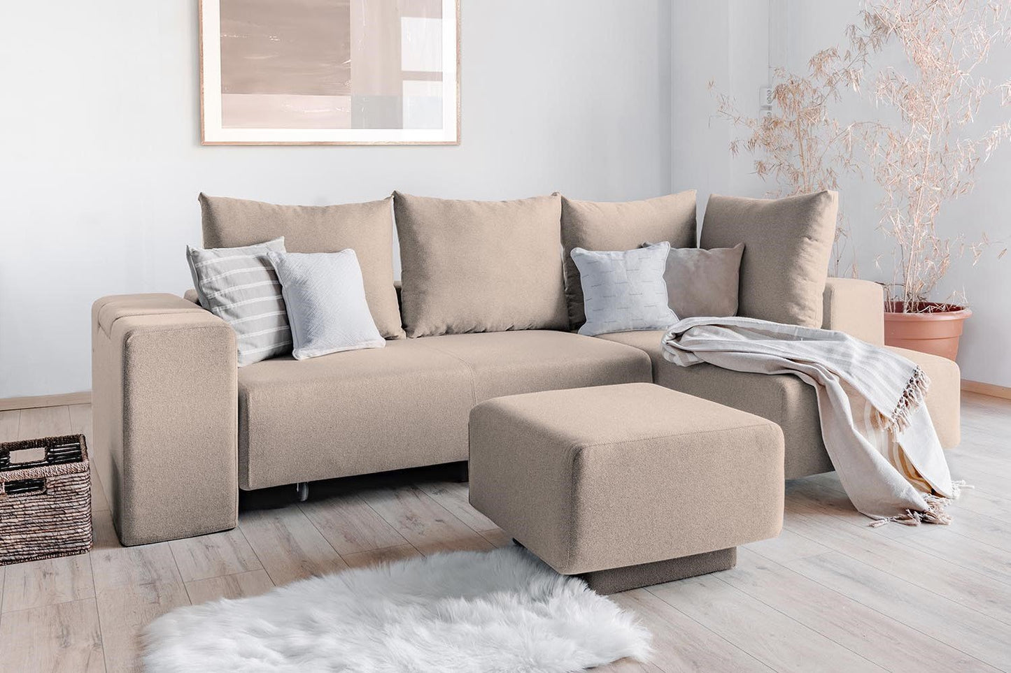 Modulares Sofa Amelie mit Schlaffunktion - Stoff Velare - Livom