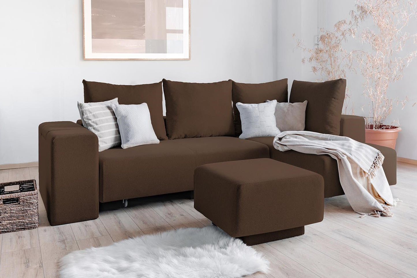 Modulares Sofa Amelie mit Schlaffunktion - Stoff Velare - Livom