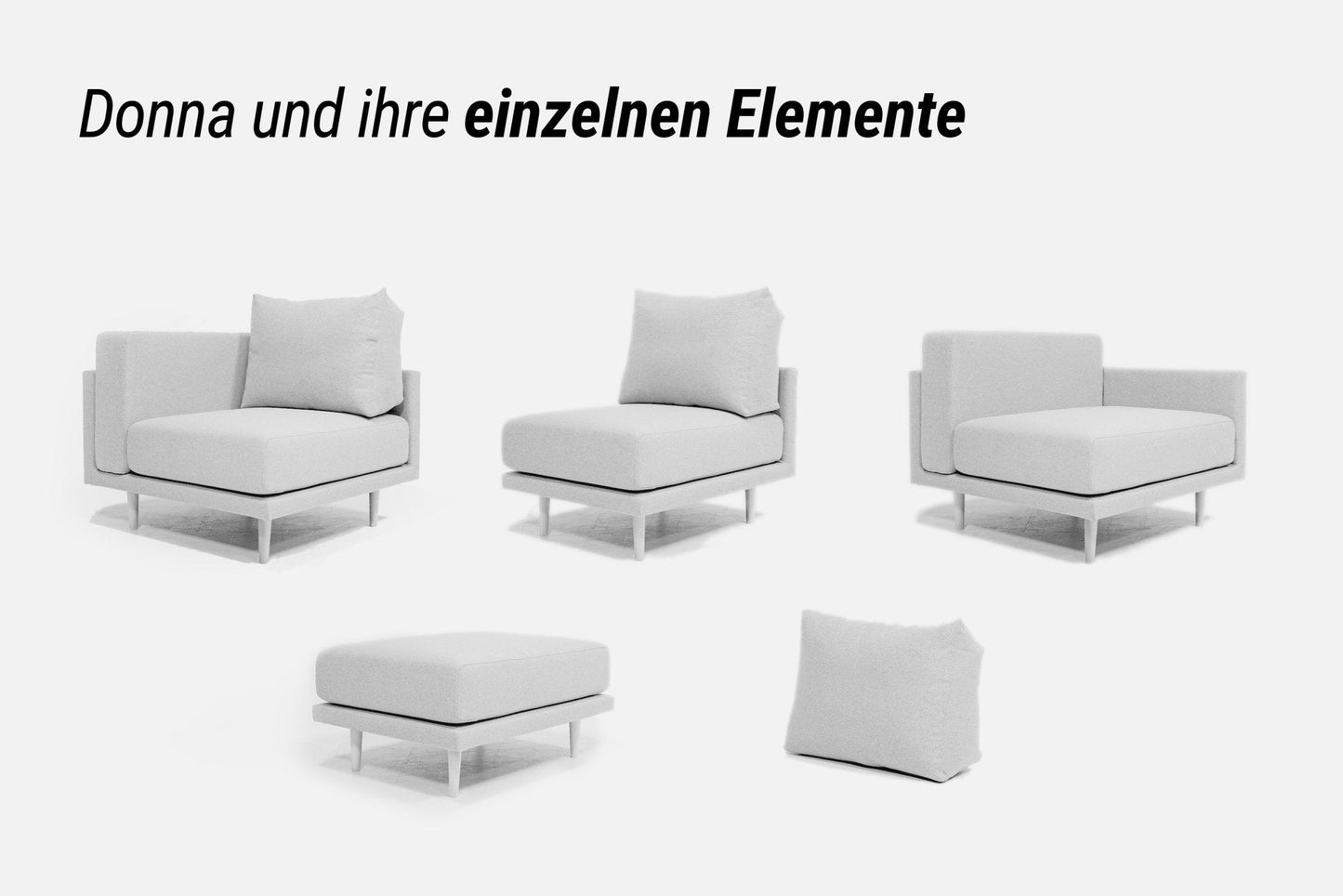 Modulares Sofa Donna mit Schlaffunktion - Livom