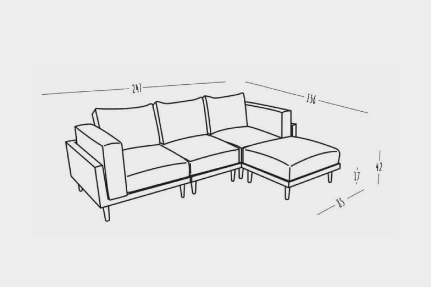 Modulares Sofa Donna mit Schlaffunktion - Stoff Mollia - Livom