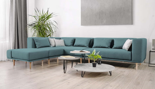 Modulares Sofa Jenny mit Schlaffunktion - Stoff Baumwolle - Livom