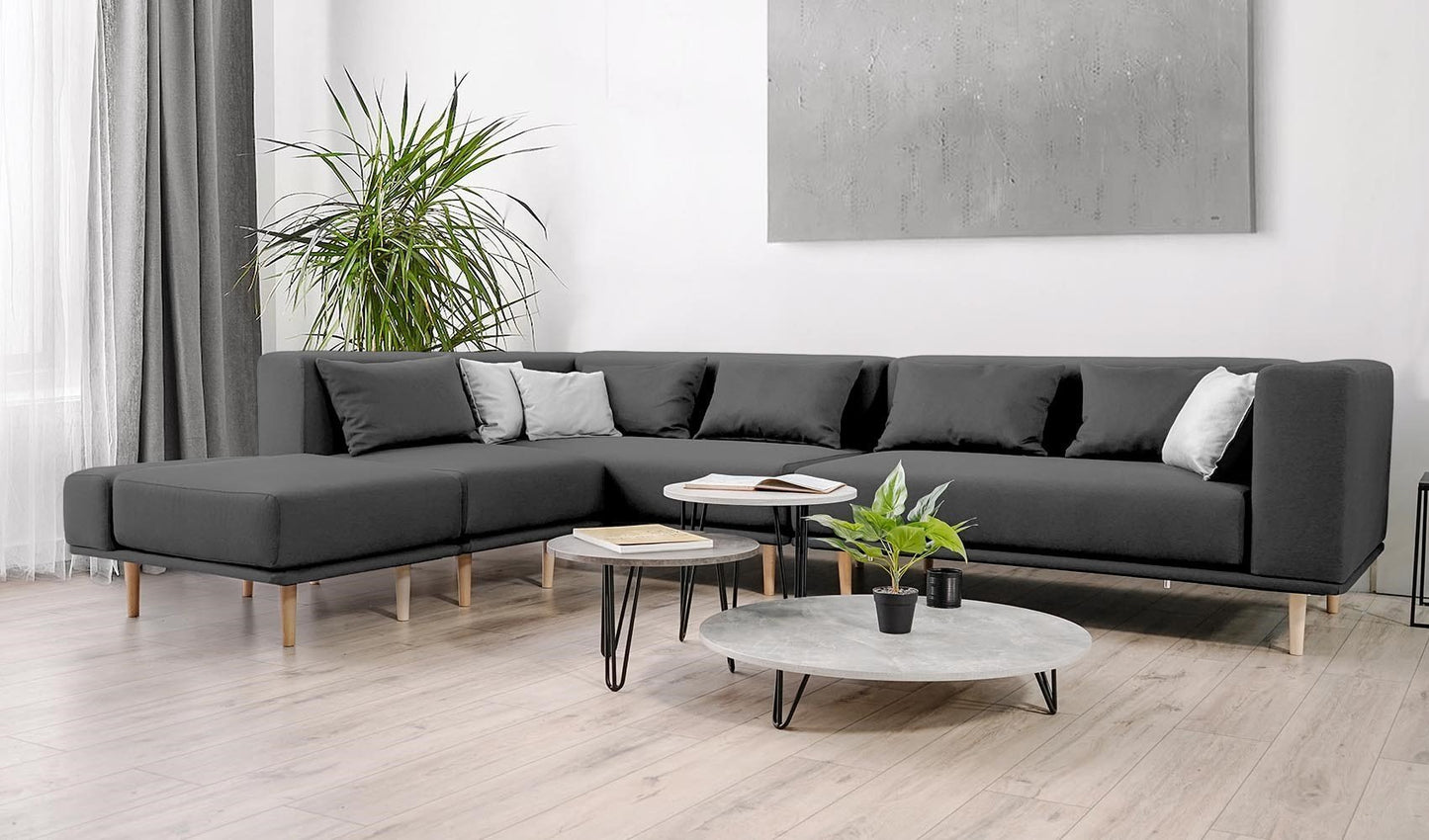 Modulares Sofa Jenny mit Schlaffunktion - Stoff Mollia - Livom