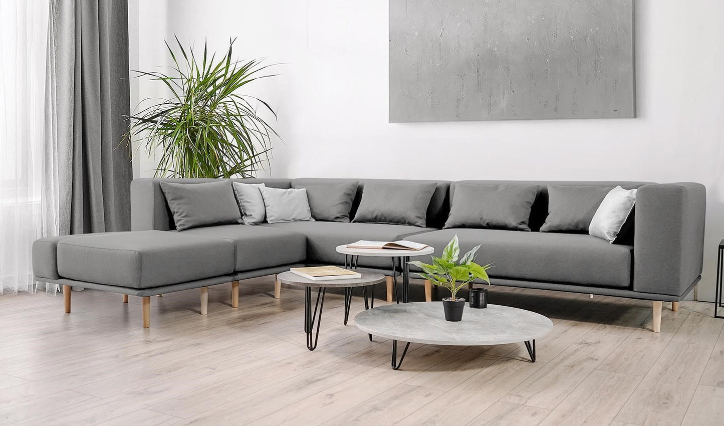 Modulares Sofa Jenny mit Schlaffunktion - Stoff Mollia - Livom