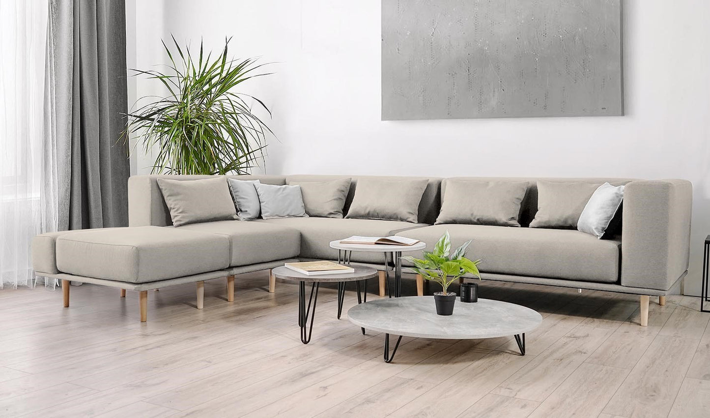 Modulares Sofa Jenny mit Schlaffunktion - Stoff Mollia - Livom