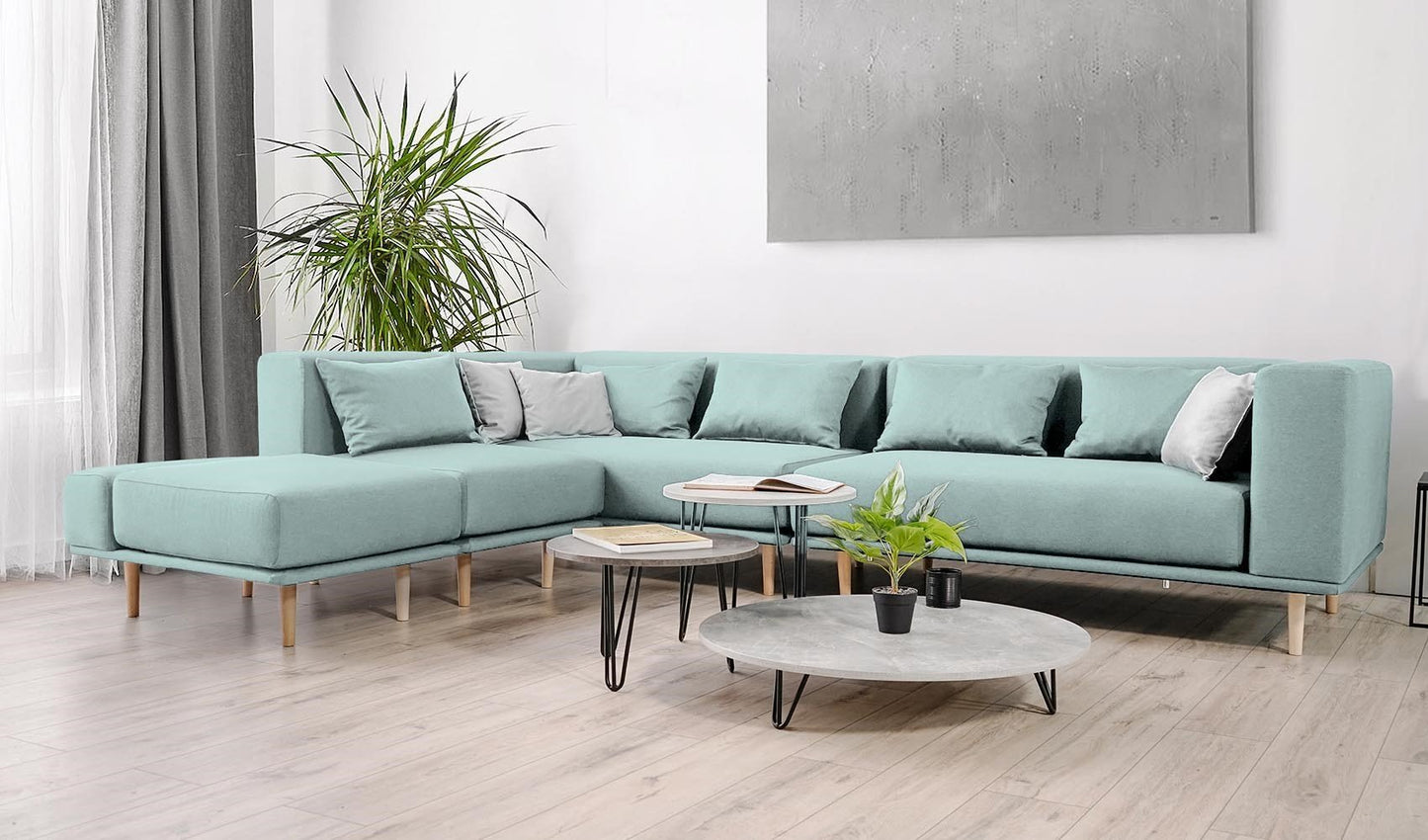 Modulares Sofa Jenny mit Schlaffunktion - Stoff Mollia - Livom