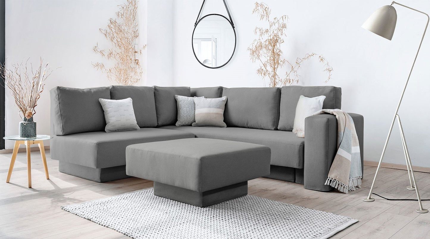 Modulares Sofa Jessica mit Schlaffunktion - Stoff Baumwolle - Livom