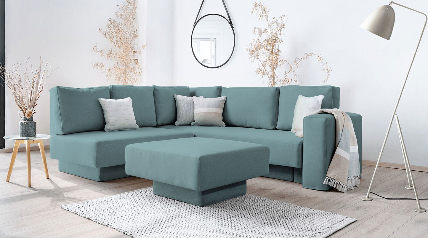 Modulares Sofa Jessica mit Schlaffunktion - Stoff Baumwolle - Livom